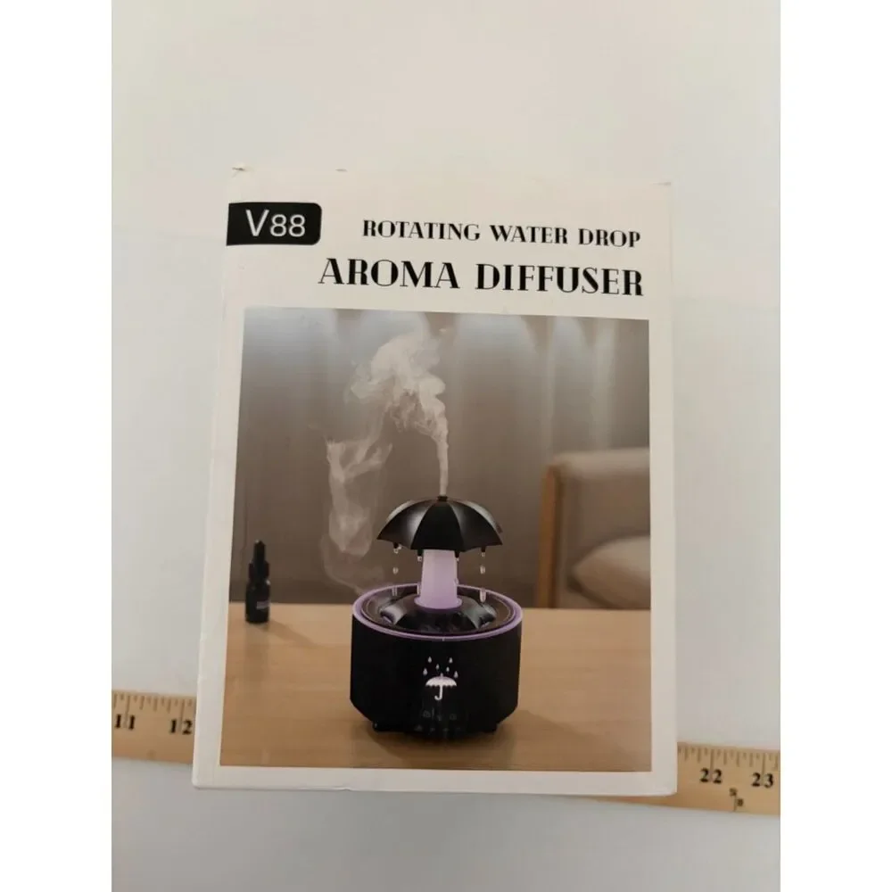 V88 Rotating water drop aroma diffuser with lightsNIB
